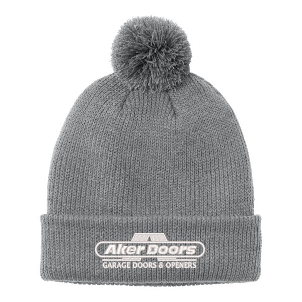 Port Authority Cozy Pom Beanie - Embroidered Logo Thumbnail