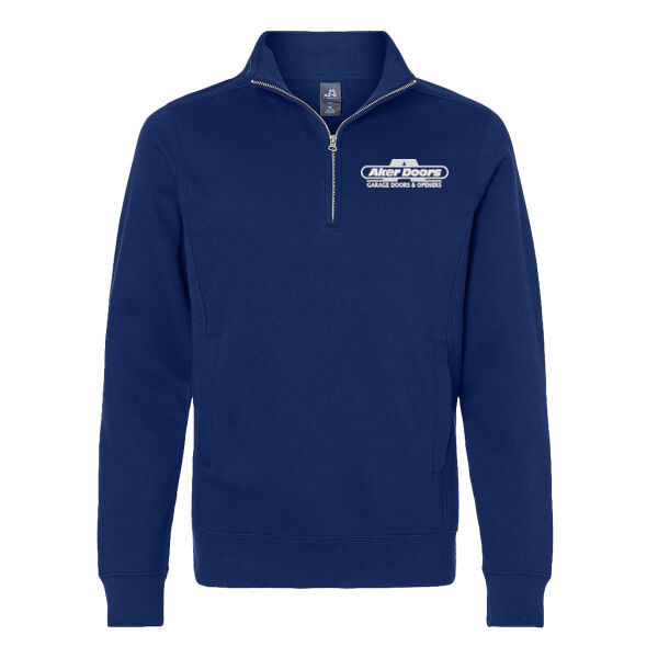 J. America Heavyweight Fleece Quarter Zip Sweatshirt - Embroidered Logo Thumbnail