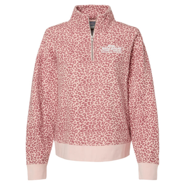 MV Sport Womens Sueded Fleece Quarte Zip Sweatshirt - Embroidered Logo Thumbnail