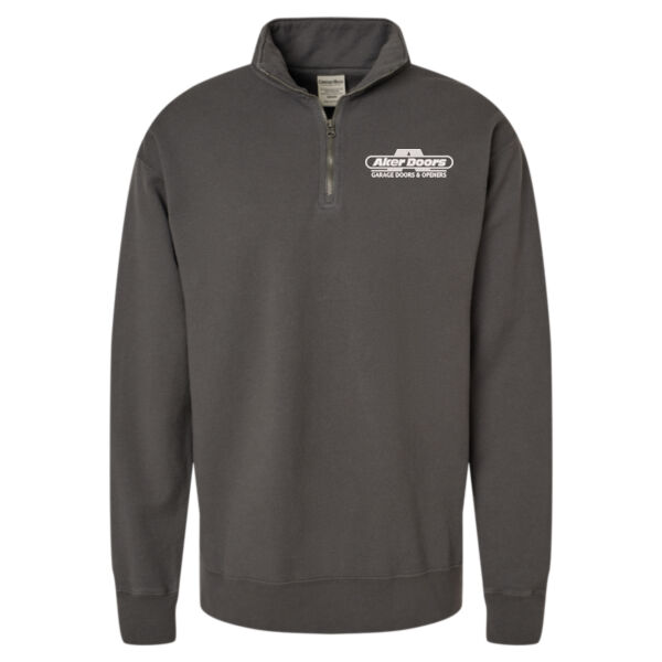 ComforWash by Hanes Garment Dyed Quarter Zip Sweatshirt - Embroidered Logo Thumbnail