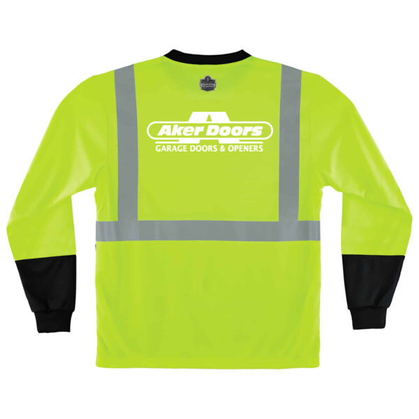 GloWear Hi-Vis Long Sleeve T-Shirt - Type R, Class 2, Black Bottom - Printed Logo Thumbnail