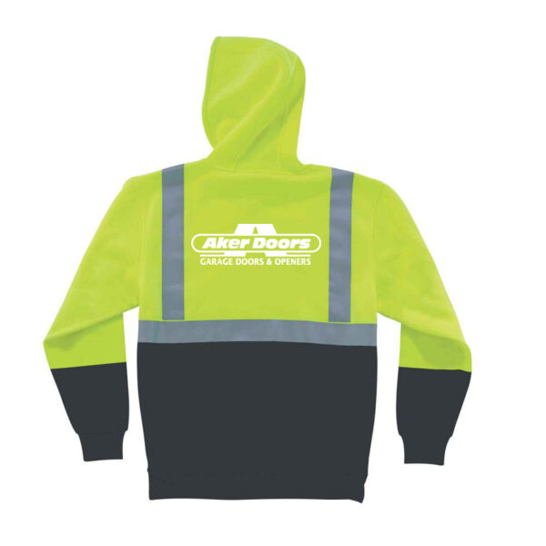GloWear Hi-Vis Hooded Sweatshirt - Type R, Class 2, Black Bottom - Printed Logo Thumbnail
