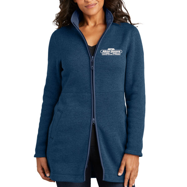 Port Authority Women's Arc Sweater Fleece Long Jacket - Embroidered Logo Thumbnail