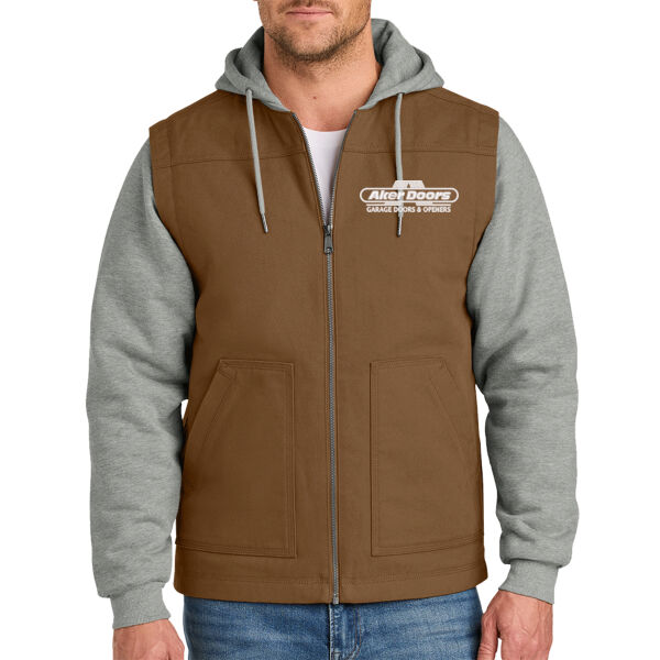 Cornerstone Duck Fleece Full Zip Hooded Jacket - Embroidered Logo Thumbnail