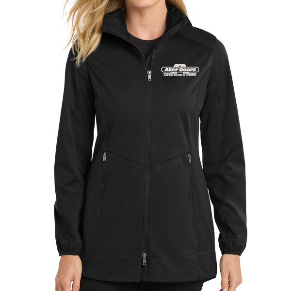 Port Authority Womens Active Hooded Soft Shell Jacket - Embroidered Logo Thumbnail