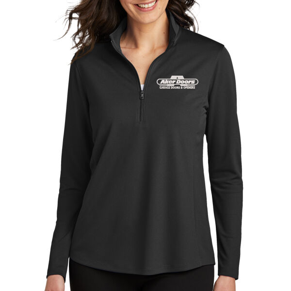 Port Authority Womens Dry Zone UV Micro Mesh 1/4 Zip - Embroidered Logo Thumbnail